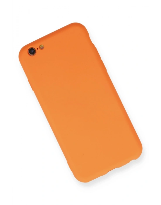 Newface iPhone 6 Kılıf Nano içi Kadife Silikon - Turuncu