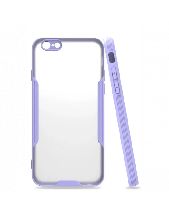 Newface iPhone 6 Kılıf Platin Silikon - Lila