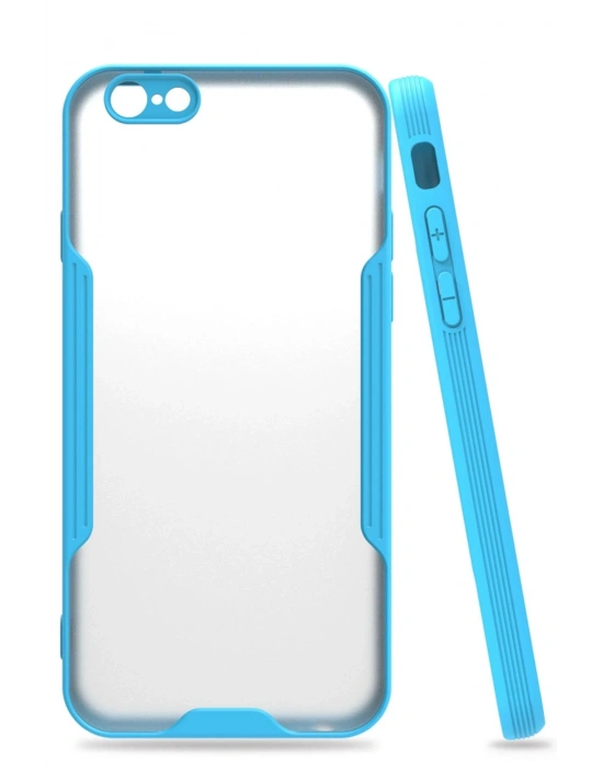 Newface iPhone 6 Kılıf Platin Silikon - Mavi