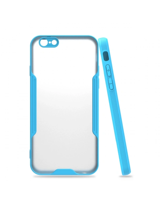 Newface iPhone 6 Kılıf Platin Silikon - Mavi