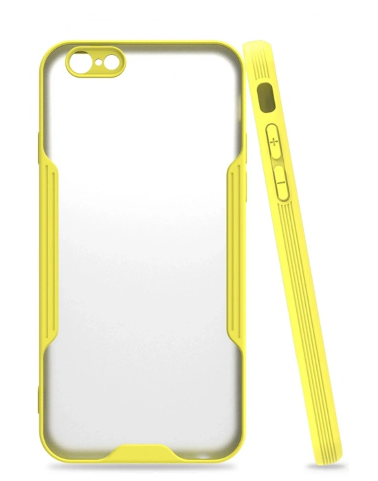 Newface iPhone 6 Kılıf Platin Silikon - Sarı
