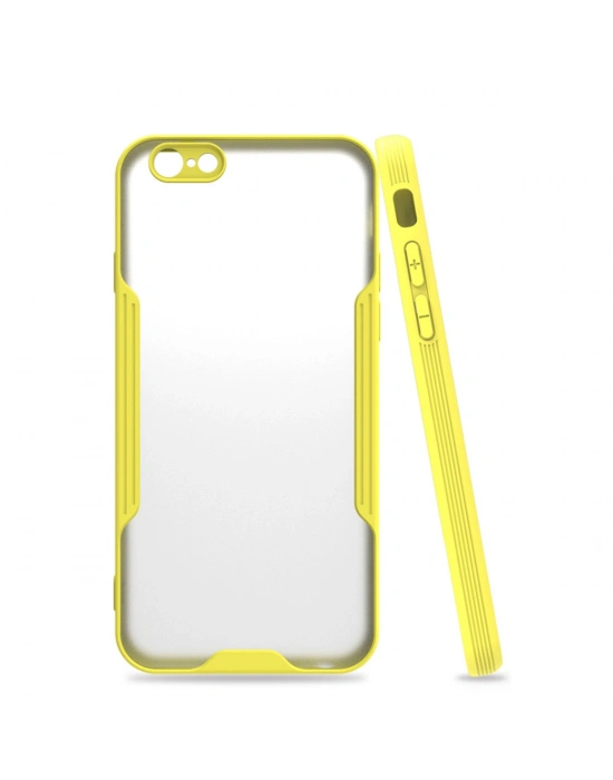 Newface iPhone 6 Kılıf Platin Silikon - Sarı