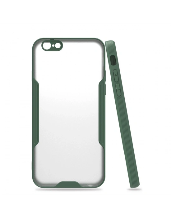 Newface iPhone 6 Kılıf Platin Silikon - Yeşil