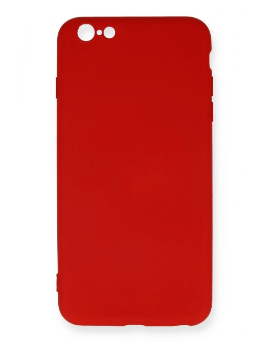 Newface iPhone 6 Plus Kılıf Nano içi Kadife Silikon - Kırmızı