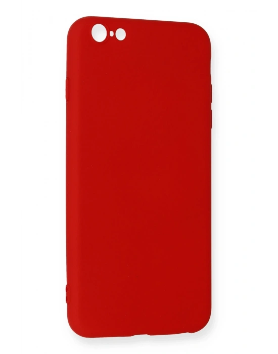 Newface iPhone 6 Plus Kılıf Nano içi Kadife Silikon - Kırmızı