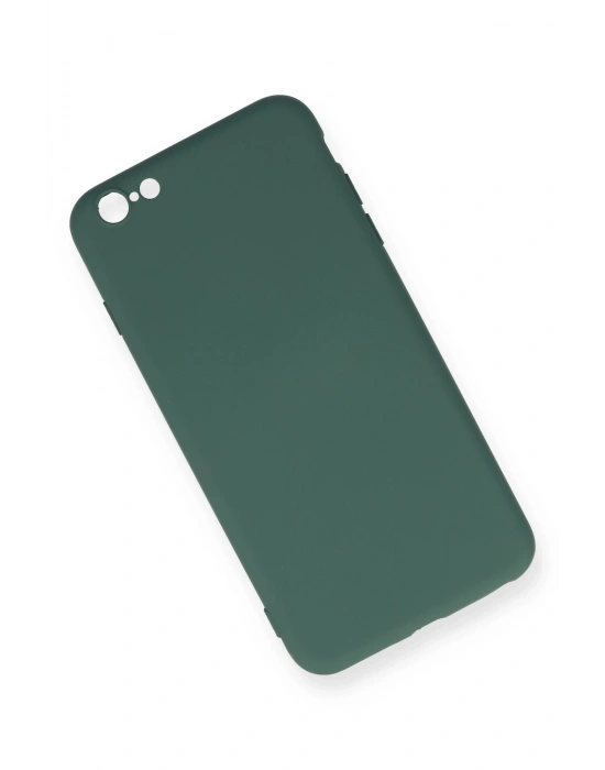 Newface iPhone 6 Plus Kılıf Nano içi Kadife Silikon - Koyu Yeşil