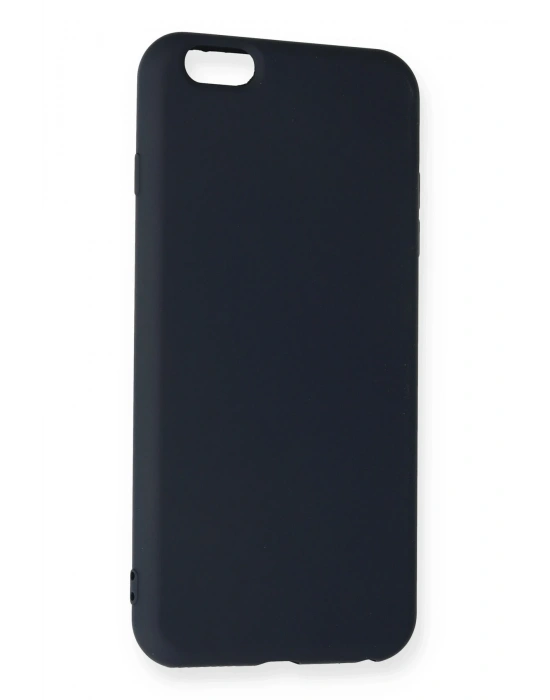Newface iPhone 6 Plus Kılıf Nano içi Kadife Silikon - Lacivert