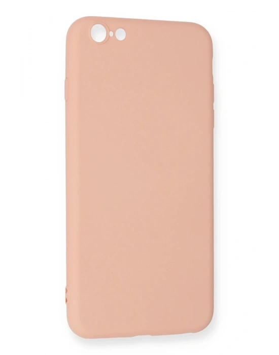 Newface iPhone 6 Plus Kılıf Nano içi Kadife Silikon - Pudra