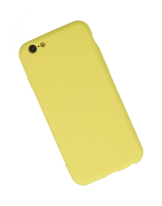 Newface iPhone 6 Plus Kılıf Nano içi Kadife Silikon - Sarı