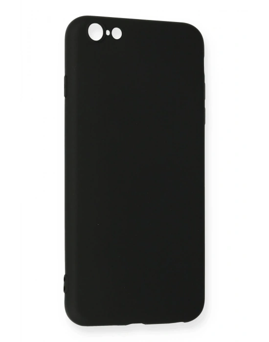 Newface iPhone 6 Plus Kılıf Nano içi Kadife Silikon - Siyah