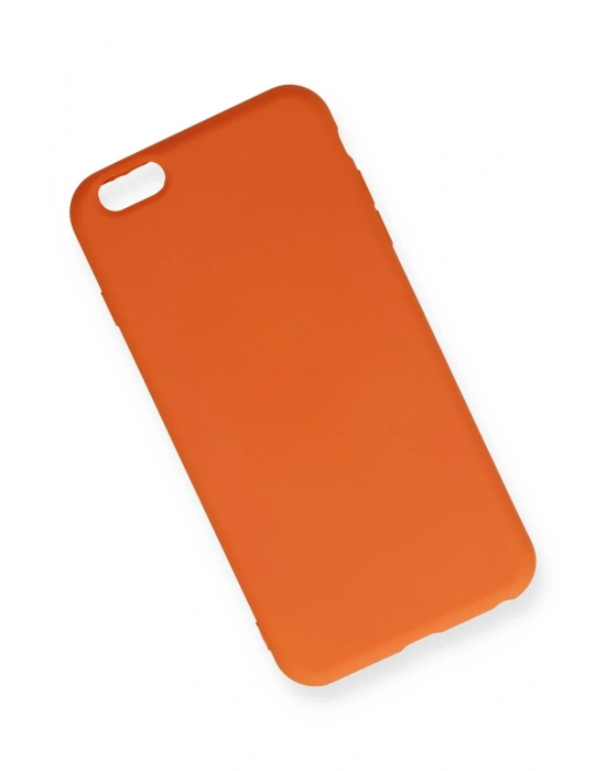Newface iPhone 6 Plus Kılıf Nano içi Kadife Silikon - Turuncu