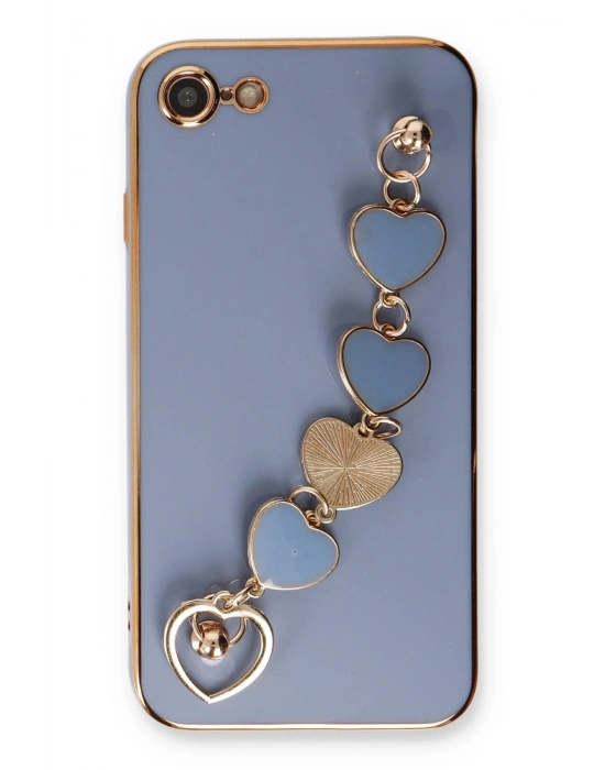 Newface iPhone 7 Kılıf Esila Silikon - Gri