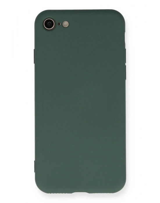 Newface iPhone 7 Kılıf Nano içi Kadife Silikon - Koyu Yeşil