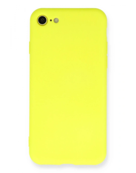 Newface iPhone 7 Kılıf Nano içi Kadife Silikon - Sarı