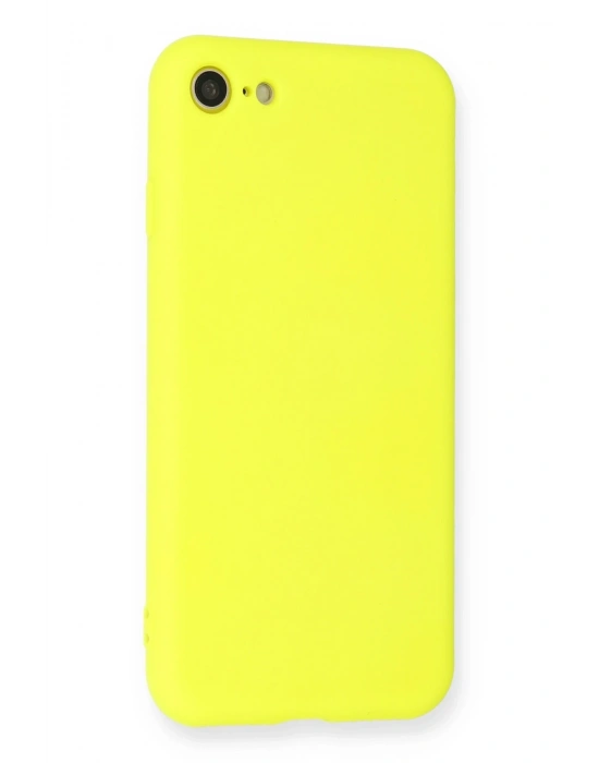 Newface iPhone 7 Kılıf Nano içi Kadife Silikon - Sarı