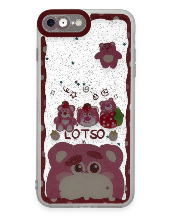 Newface iPhone 7 Kılıf Sweet Desenli Silikon Kapak - Pembe