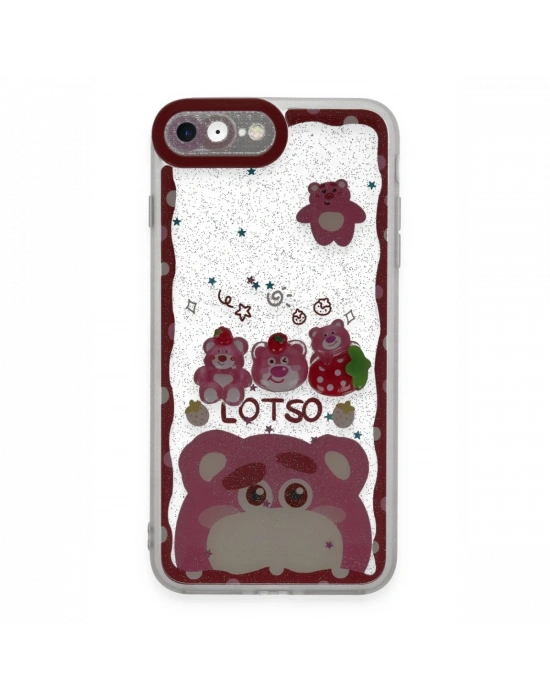 Newface iPhone 7 Kılıf Sweet Desenli Silikon Kapak - Pembe