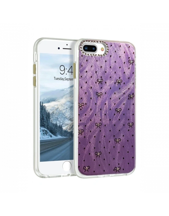 Newface iPhone 7 Plus Kılıf Blade Aynalı Desenli Kapak - Desen 2