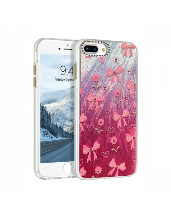 Newface iPhone 7 Plus Kılıf Blade Aynalı Desenli Kapak - Desen 3