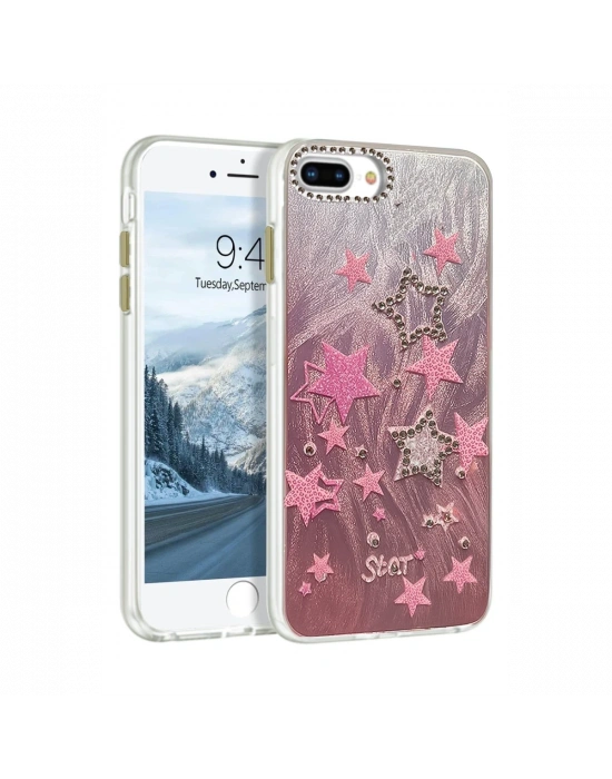 Newface iPhone 7 Plus Kılıf Blade Aynalı Desenli Kapak - Desen 7