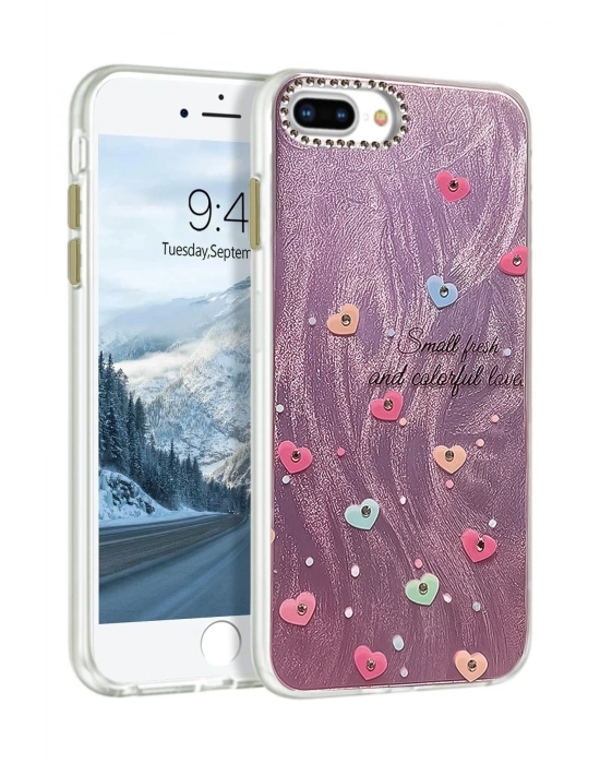 Newface iPhone 7 Plus Kılıf Blade Aynalı Desenli Kapak - Desen 8