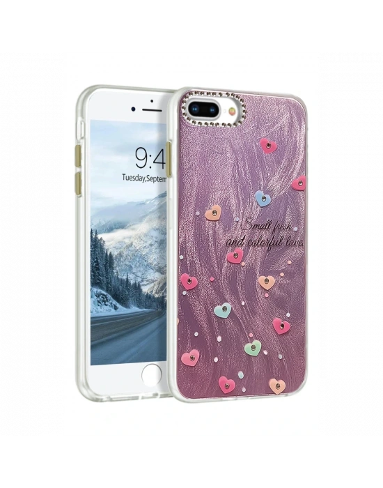 Newface iPhone 7 Plus Kılıf Blade Aynalı Desenli Kapak - Desen 8