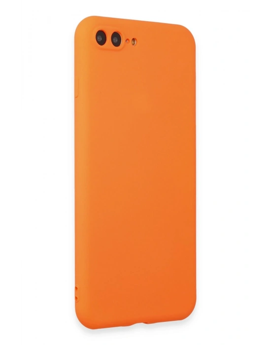 Newface iPhone 7 Plus Kılıf First Silikon - Parlak Turuncu