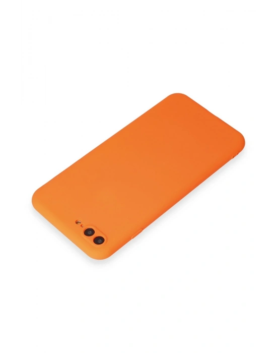 Newface iPhone 7 Plus Kılıf First Silikon - Parlak Turuncu