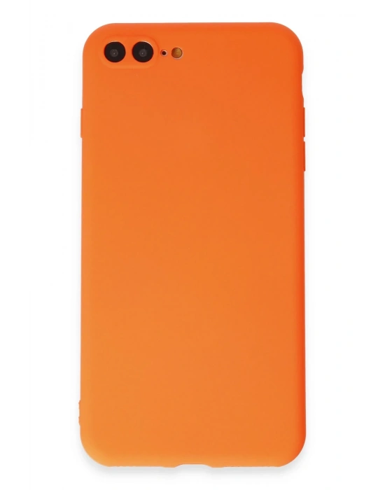 Newface iPhone 7 Plus Kılıf First Silikon - Turuncu
