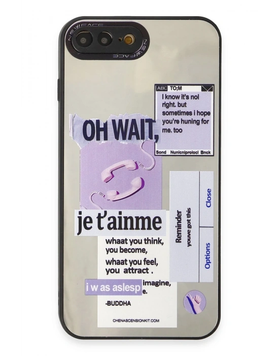 Newface iPhone 7 Plus Kılıf Mirror Desenli Kapak - Mirror - 4