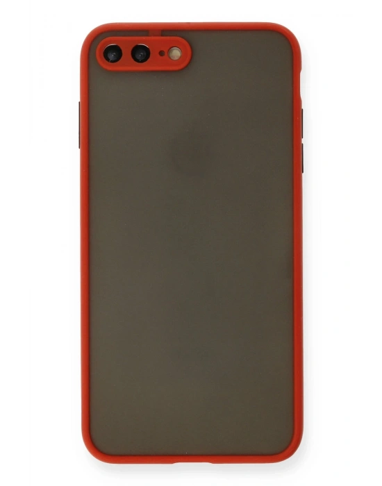 Newface iPhone 7 Plus Kılıf Montreal Silikon Kapak - Kırmızı