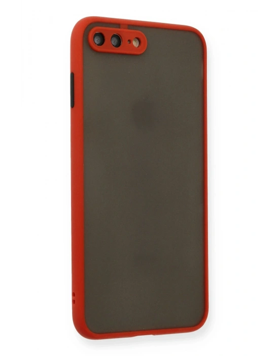 Newface iPhone 7 Plus Kılıf Montreal Silikon Kapak - Kırmızı