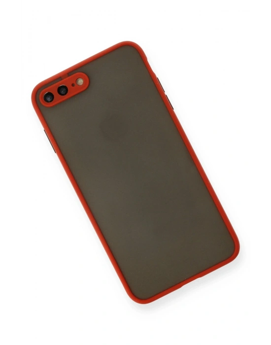 Newface iPhone 7 Plus Kılıf Montreal Silikon Kapak - Kırmızı