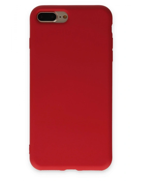 Newface iPhone 7 Plus Kılıf Nano içi Kadife Silikon - Kırmızı