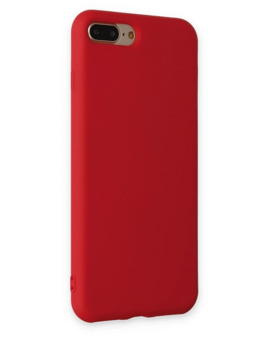 Newface iPhone 7 Plus Kılıf Nano içi Kadife Silikon - Kırmızı