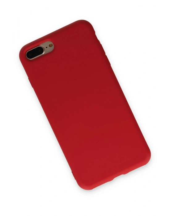 Newface iPhone 7 Plus Kılıf Nano içi Kadife Silikon - Kırmızı
