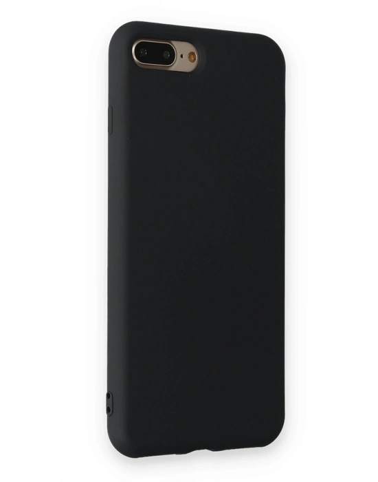 Newface iPhone 7 Plus Kılıf Nano içi Kadife Silikon - Siyah