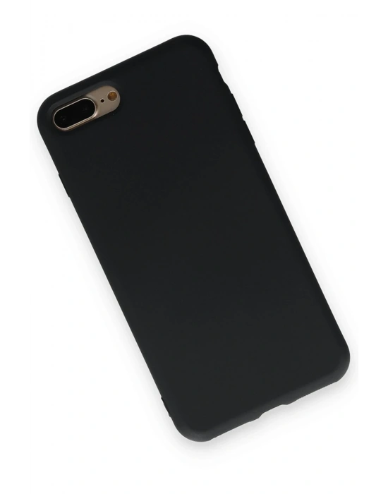 Newface iPhone 7 Plus Kılıf Nano içi Kadife Silikon - Siyah