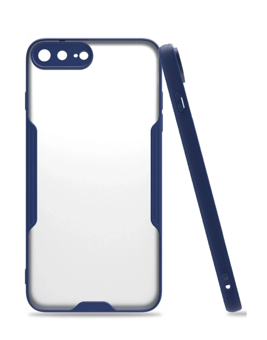 Newface iPhone 7 Plus Kılıf Platin Silikon - Lacivert