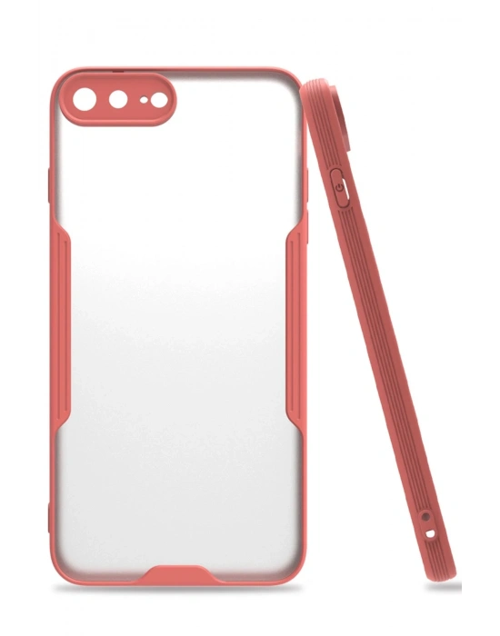Newface iPhone 7 Plus Kılıf Platin Silikon - Pembe