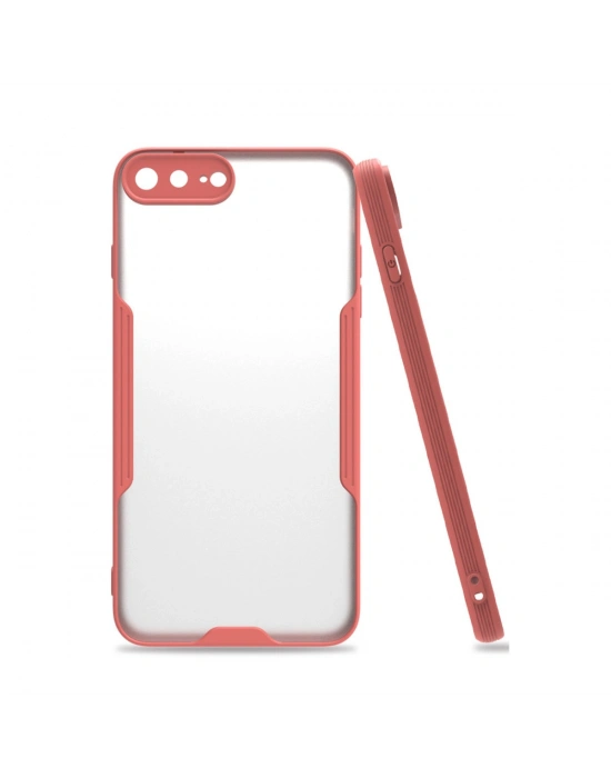 Newface iPhone 7 Plus Kılıf Platin Silikon - Pembe