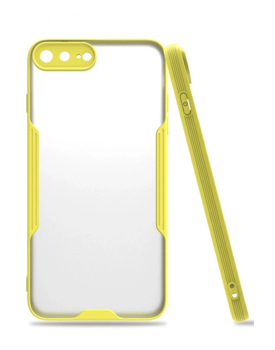 Newface iPhone 7 Plus Kılıf Platin Silikon - Sarı