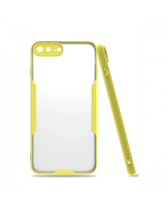 Newface iPhone 7 Plus Kılıf Platin Silikon - Sarı