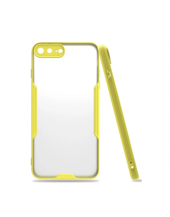 Newface iPhone 7 Plus Kılıf Platin Silikon - Sarı