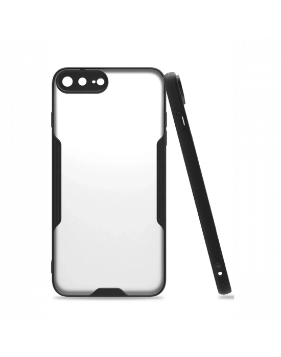 Newface iPhone 7 Plus Kılıf Platin Silikon - Siyah