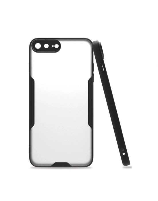 Newface iPhone 7 Plus Kılıf Platin Silikon - Siyah