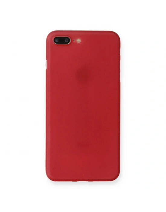 Newface iPhone 7 Plus Kılıf PP Ultra İnce Kapak - Kırmızı