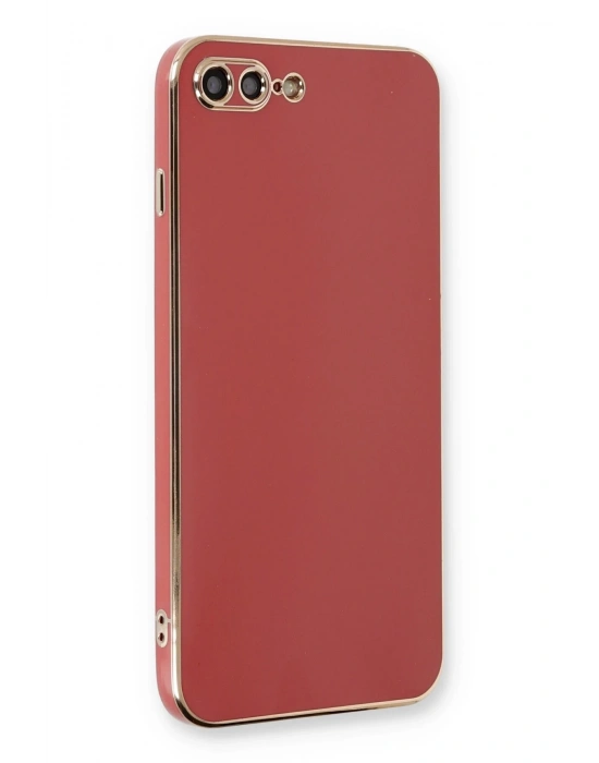 Newface iPhone 7 Plus Kılıf Volet Silikon - Kırmızı