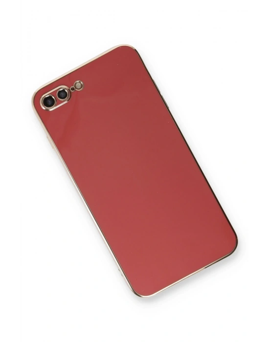 Newface iPhone 7 Plus Kılıf Volet Silikon - Kırmızı