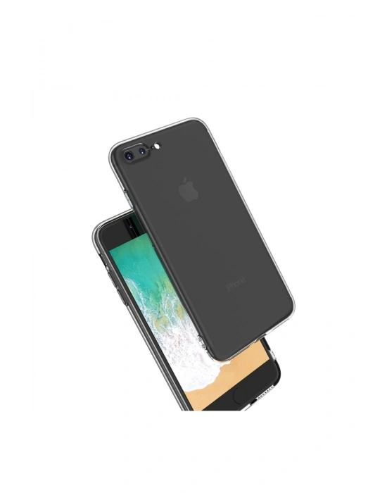Newface iPhone 8 Plus Kılıf Deluxe 2mm Şeffaf Silikon